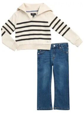 7 For All Mankind Kids' Pullover & Flare Leg Jeans Set Size 4T